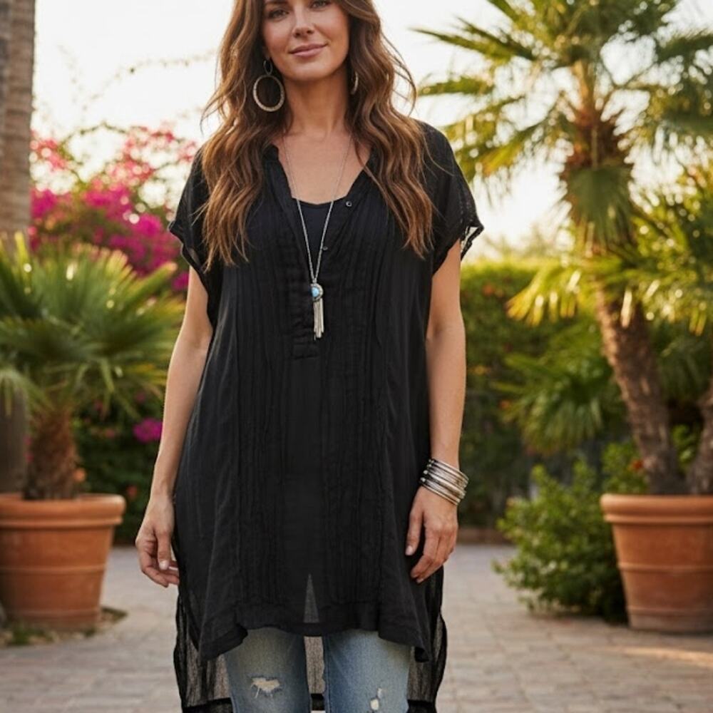 Johnny Was Pete & Greta Black Tunic